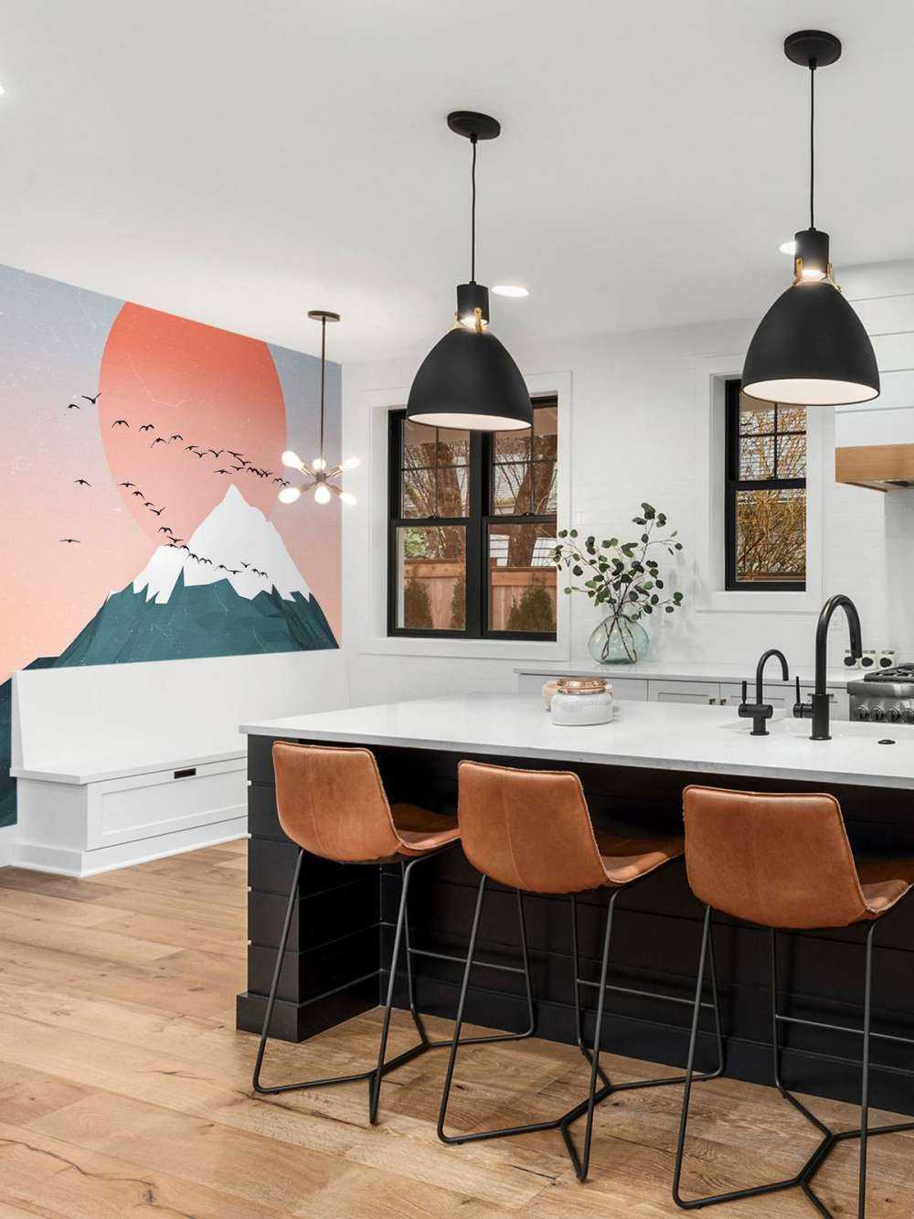 Minimalistische berg illustratie