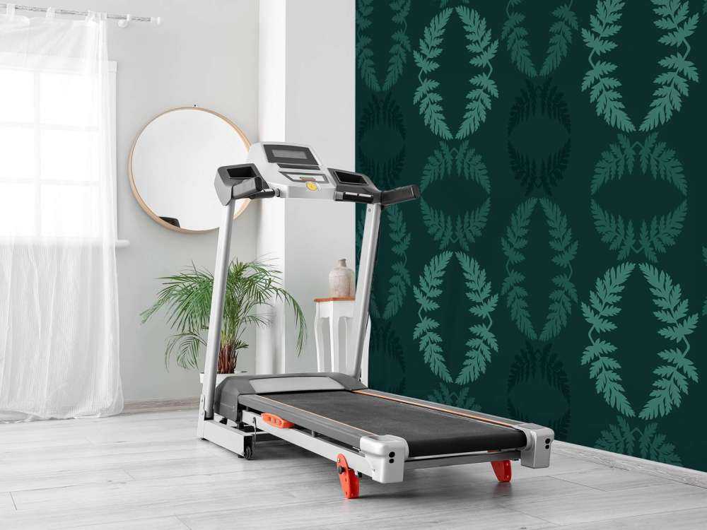 Groen patroon met takje hemlock