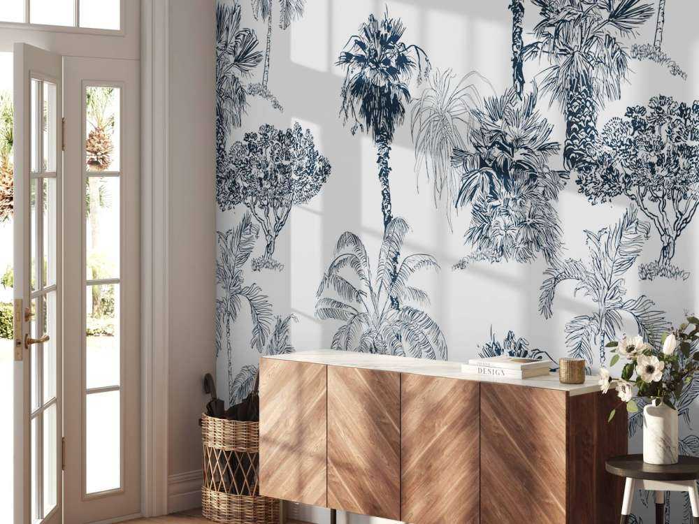 Tropische palmen en bomen