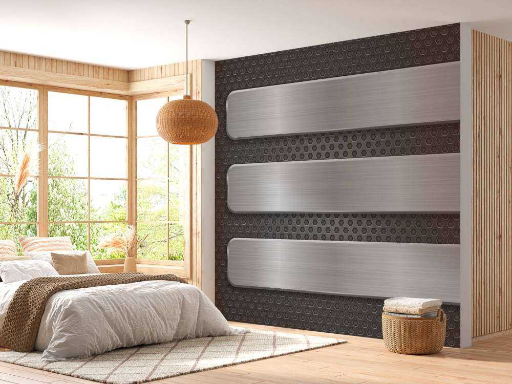 Metalen achtergrond met platen