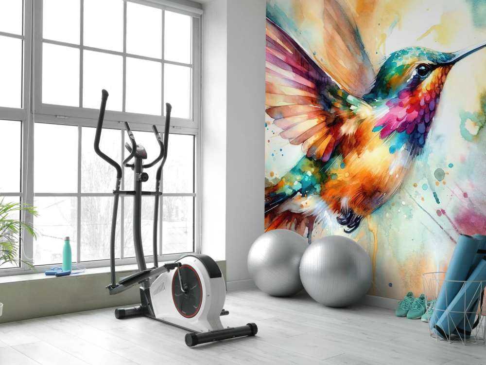 Iridescent Hummingbird Mid Flight