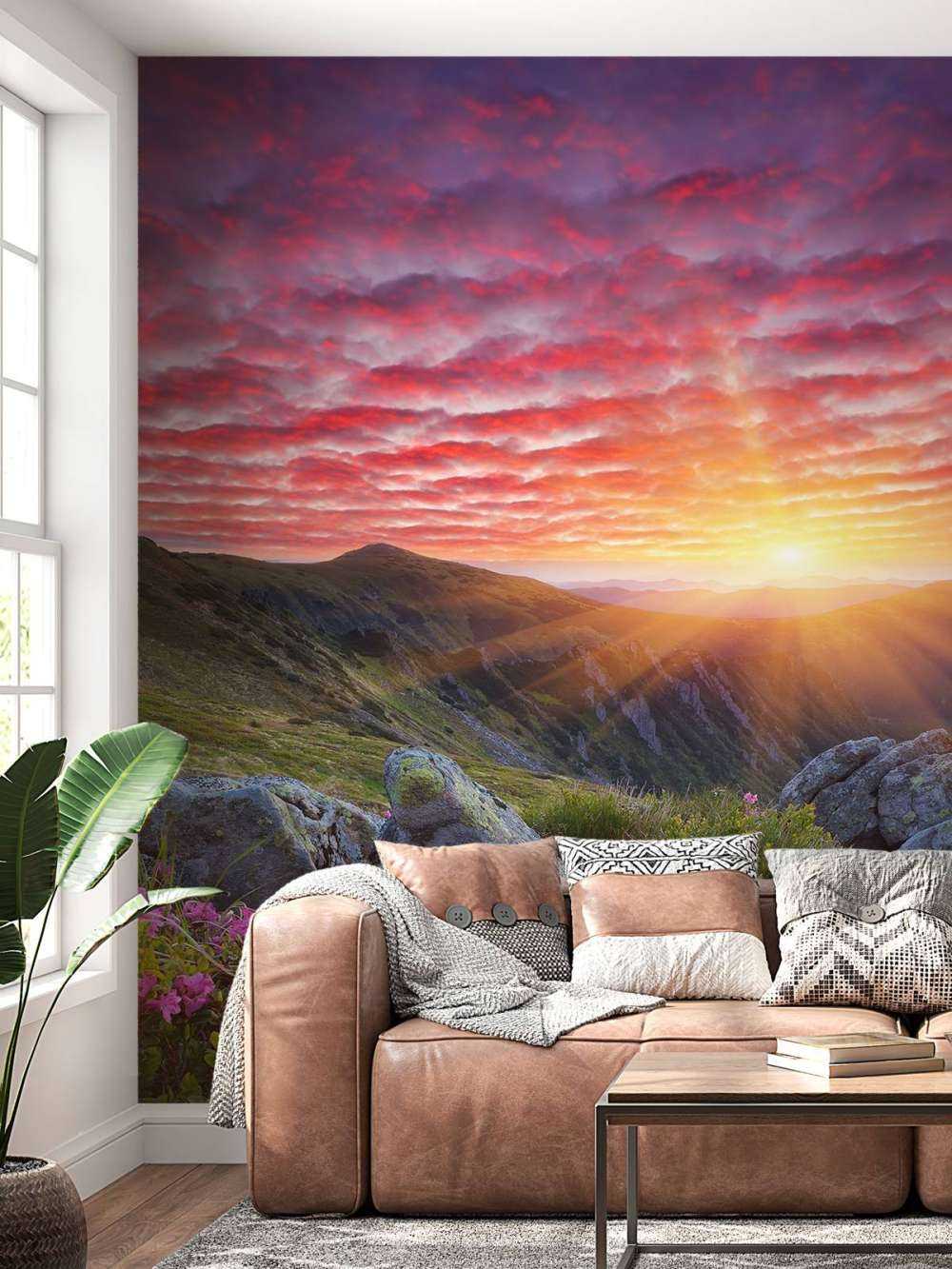 Paarse zonsondergang