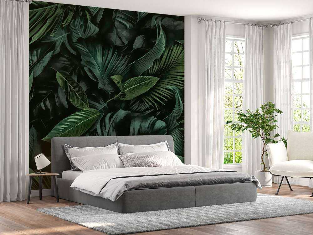Green midnight jungle tropical escape