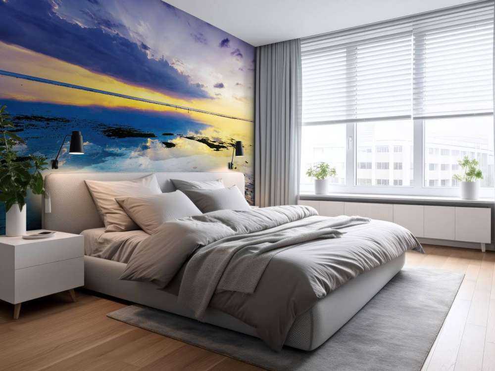 Strand met kleurrijk effect