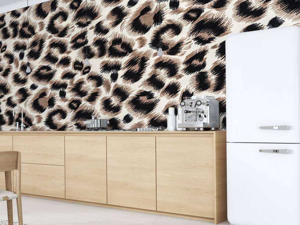 Beige gekleurde panter vacht