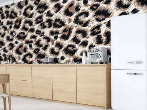 Beige gekleurde panter vacht