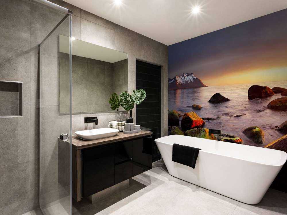 Zonsondergang aan de kust van Noorwegen