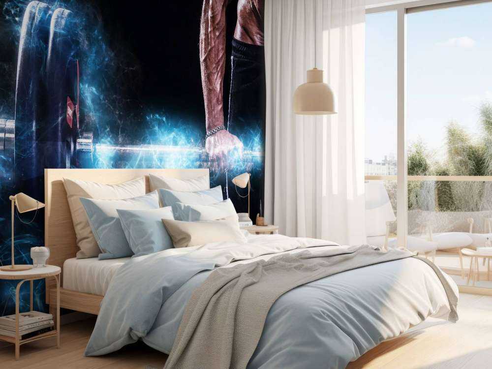 Sterke gespierde man