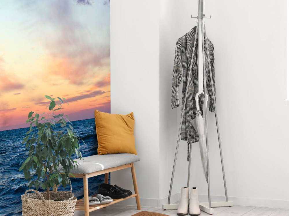 Zonsondergang op open zee