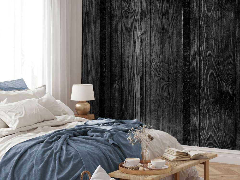 Donkere verticale planken