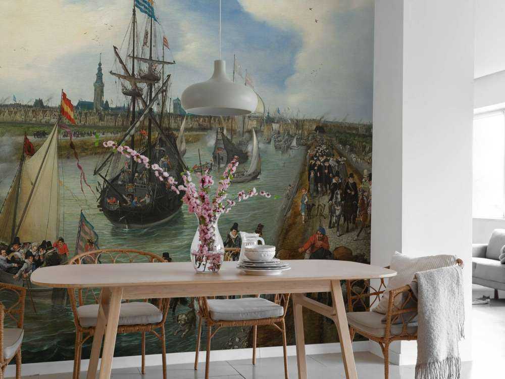 Het vertrek van een hoogwaardigheidsbekleder uit Middelburg