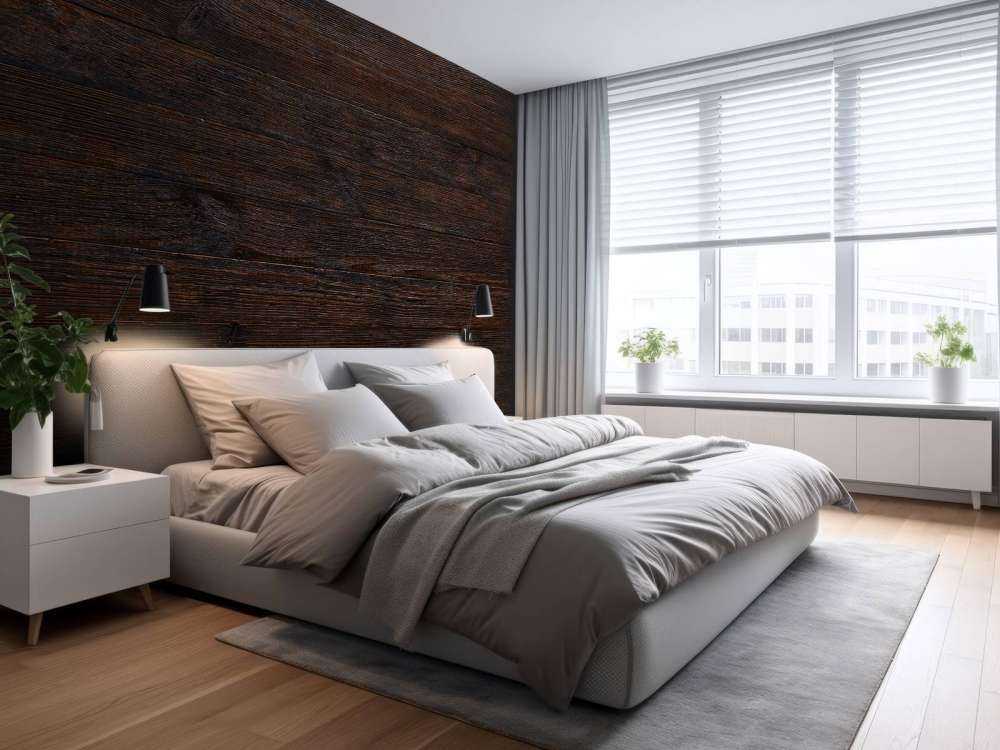 Donkere houten planken