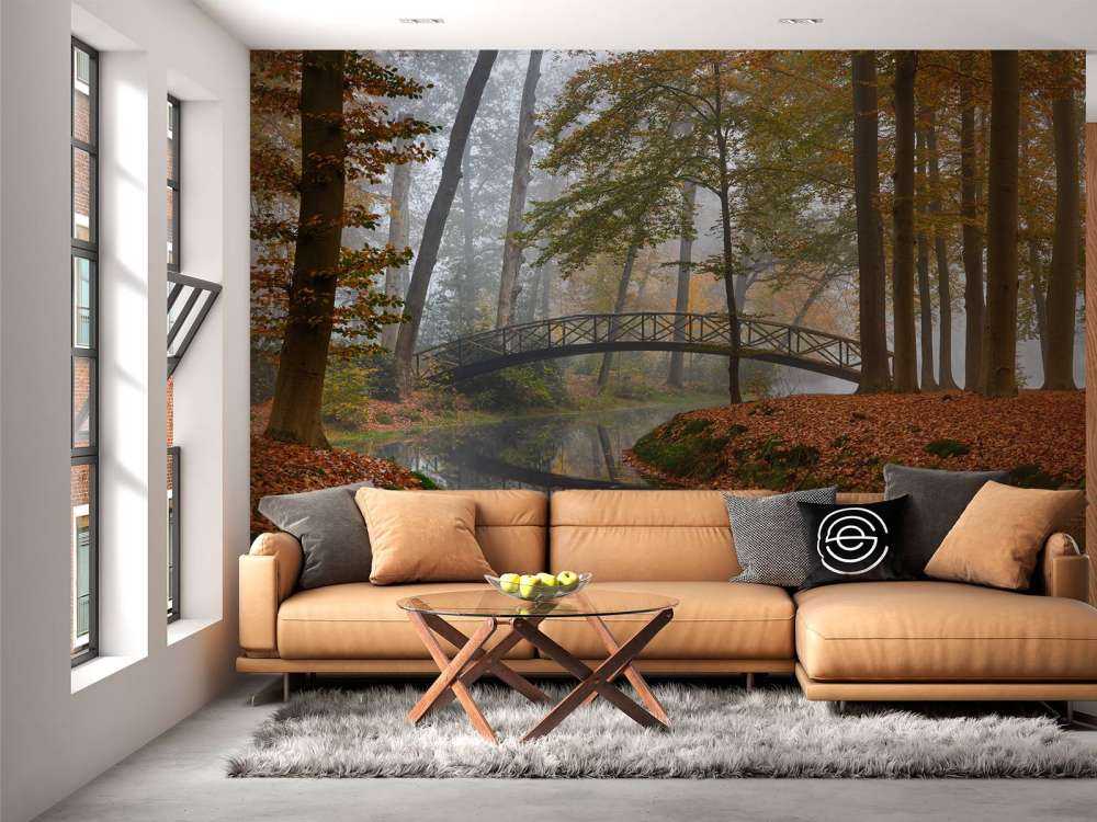 Bruggetje in het herfstbos