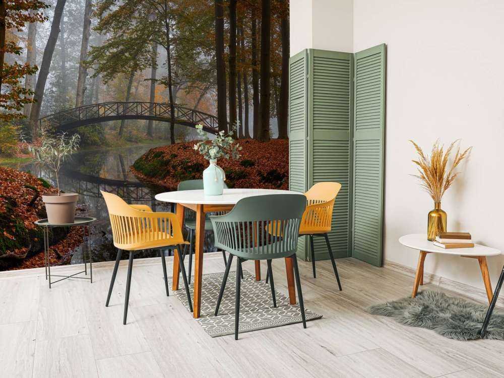 Bruggetje in het herfstbos