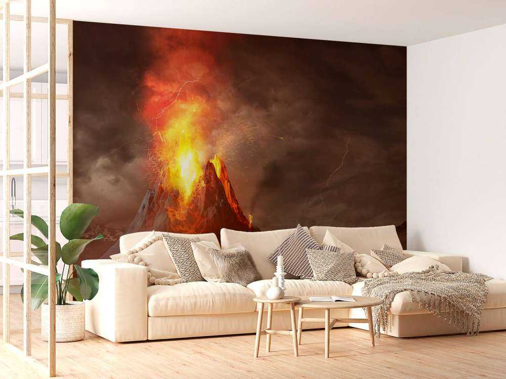 Enorme vulkaanuitbarsting in 3D