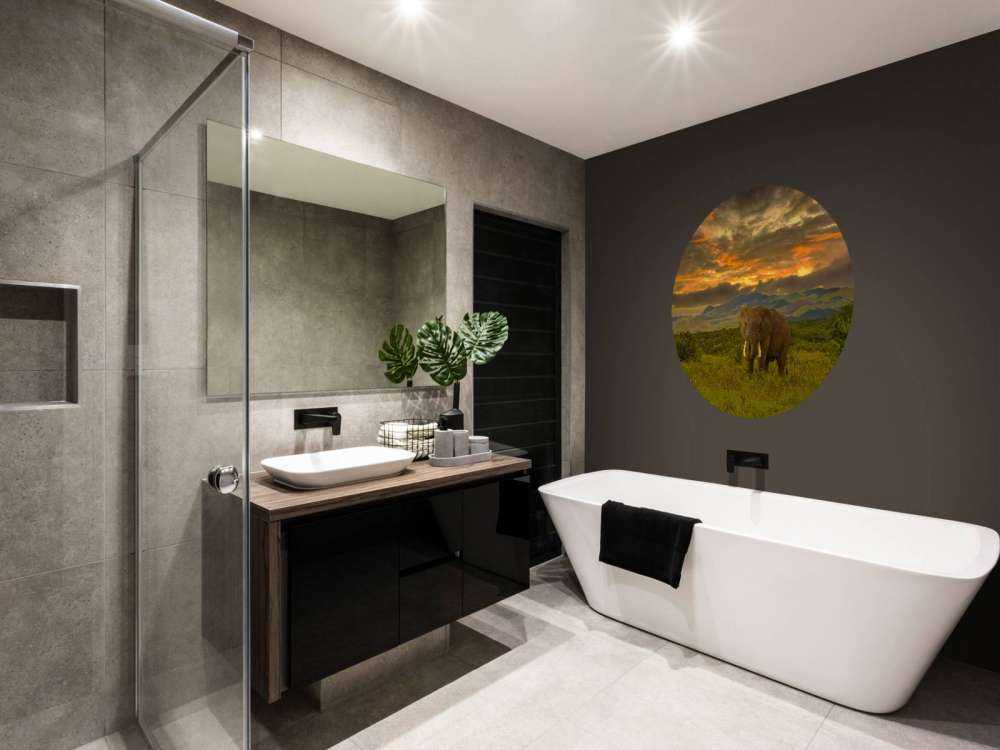 Olifant in Kenia bij zonsondergang