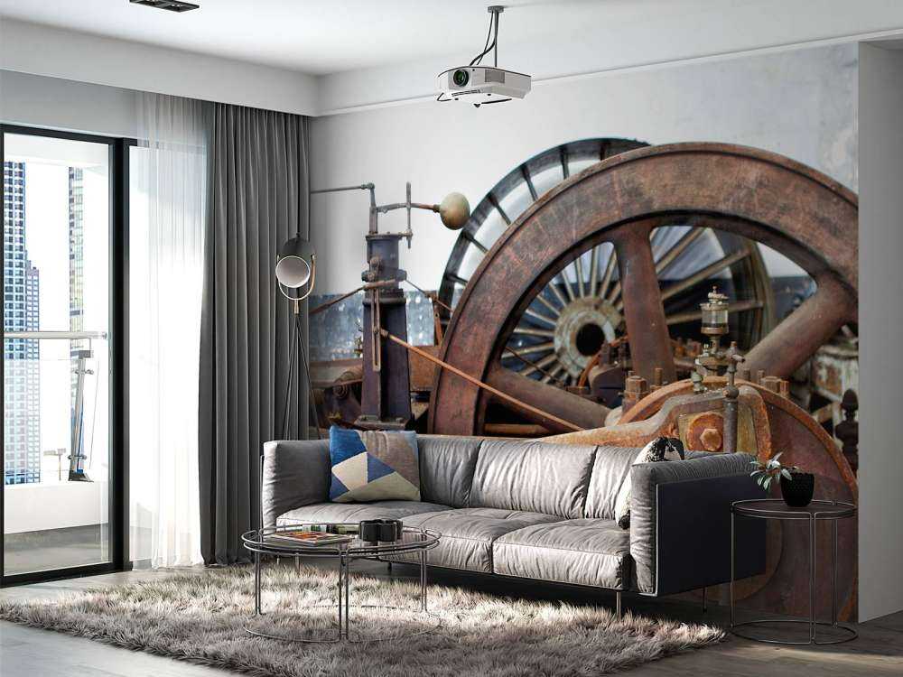 Deel van een aandrijflijn van een stoommachine  (B) 