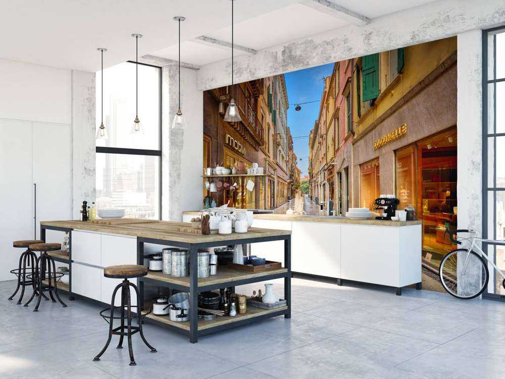 Winkelstraat 's morgens vroeg