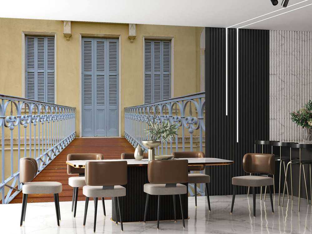 Bruggetje naar oud gebouw