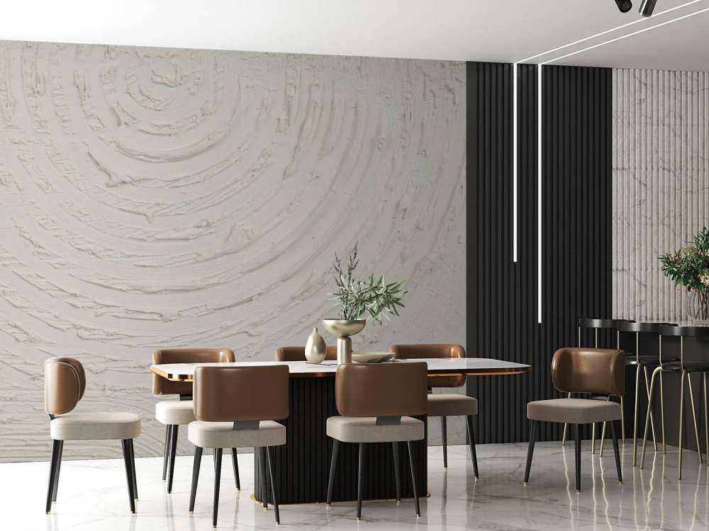 Ronde vormen en lijnen in off white