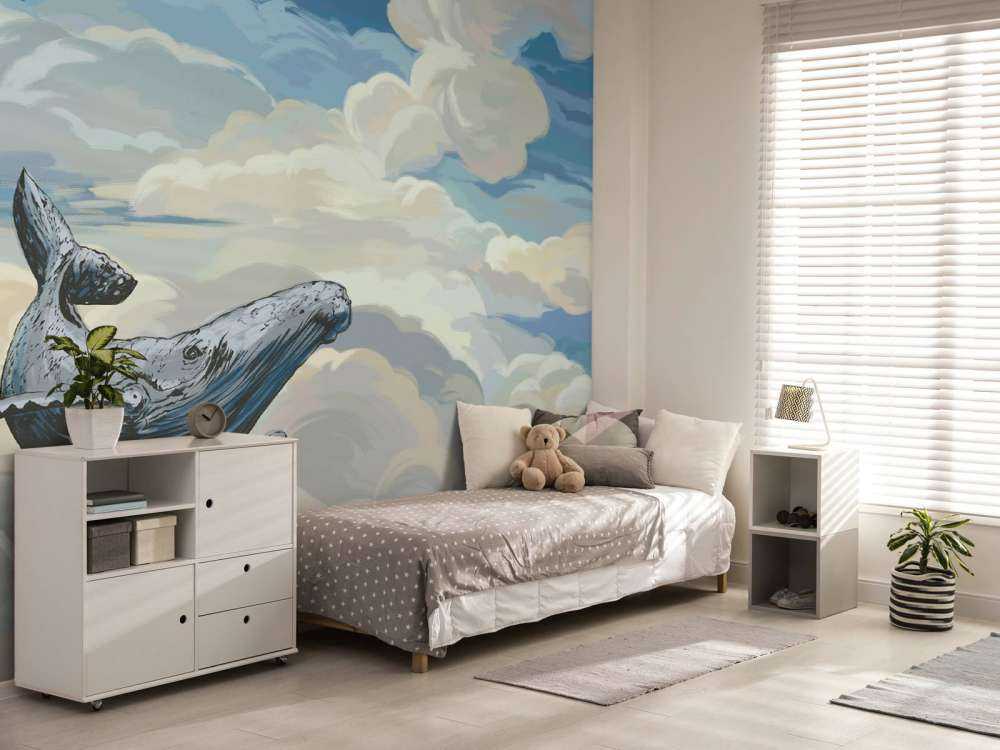 Walvis door de wolken