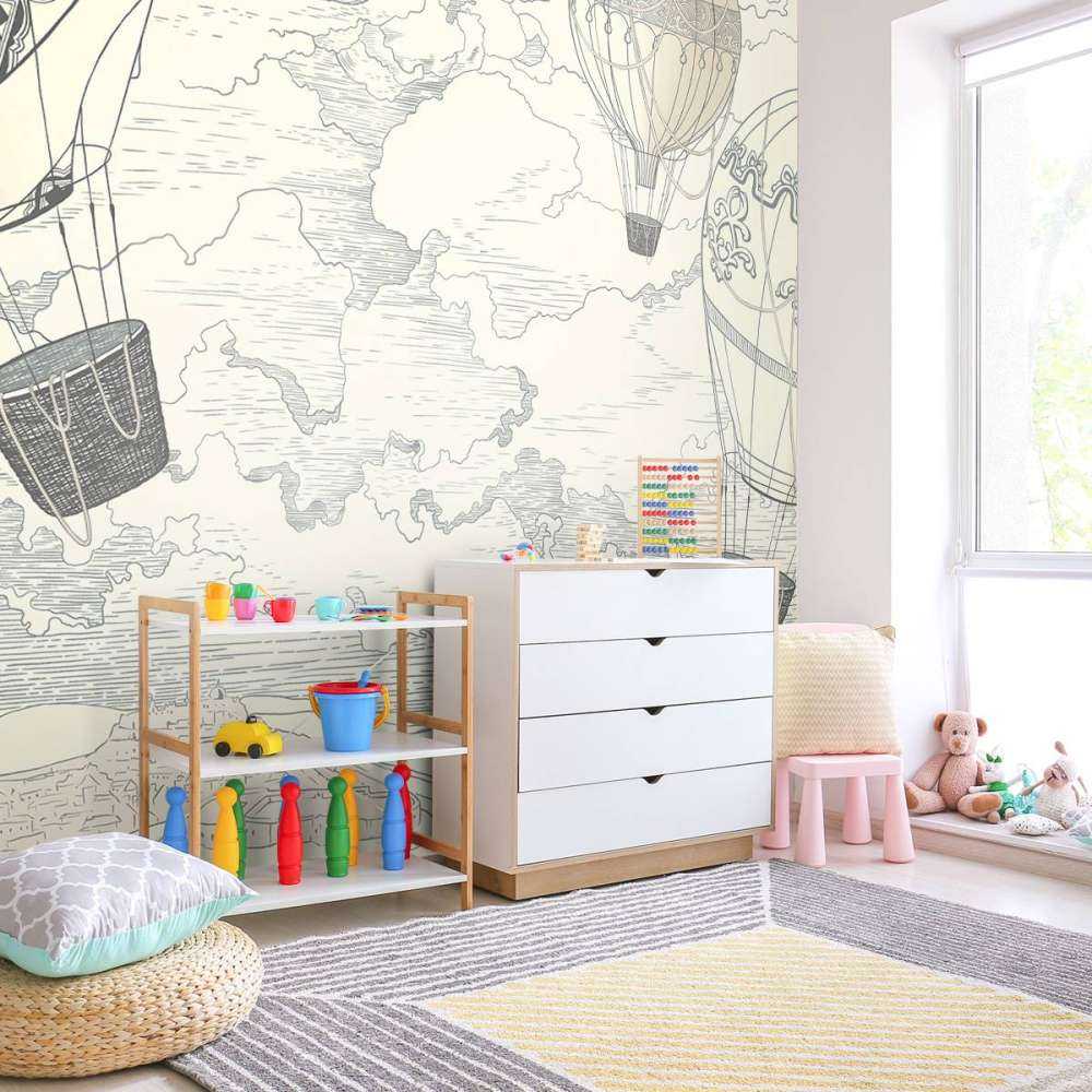 Witte moderne luchtballonnen