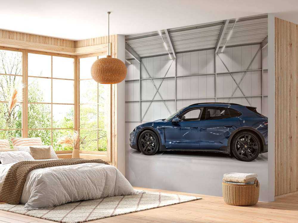 Porsche in industriehal