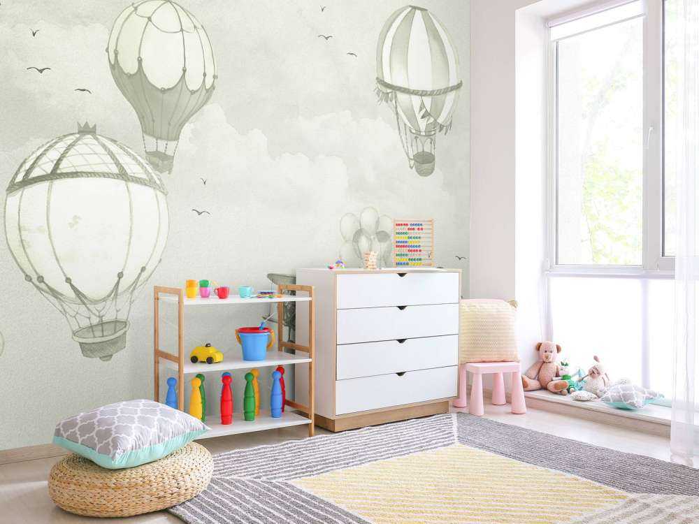 Luchtballonnen in groen