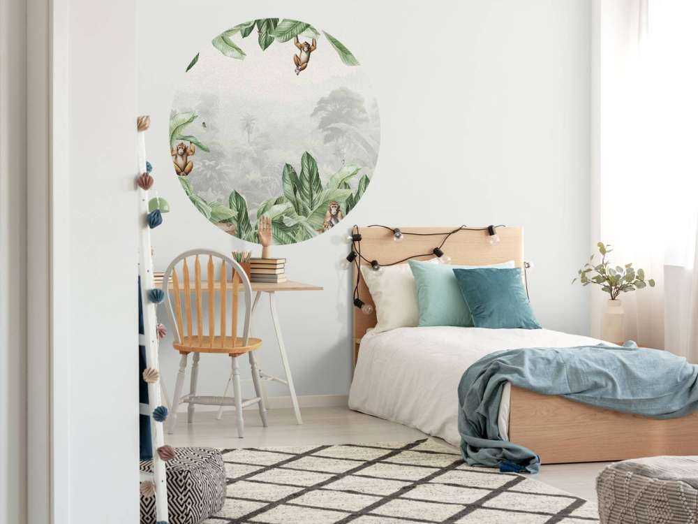 Aapjes landschap in kleur