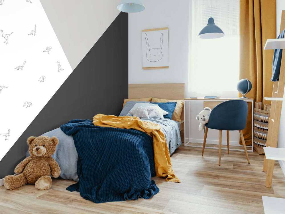 Zwart-wit driehoeken met dino's