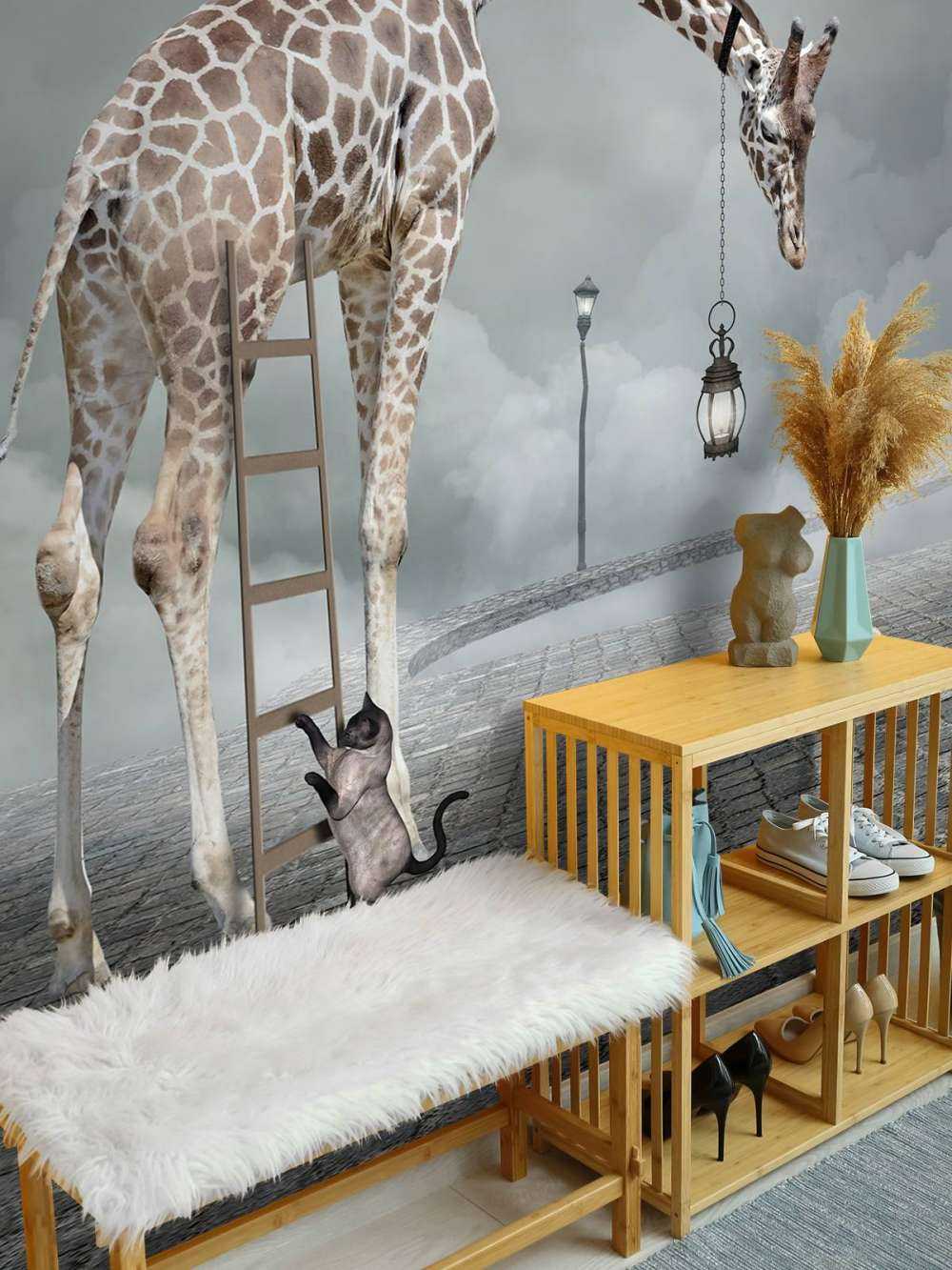 Fantasie landschap met dieren