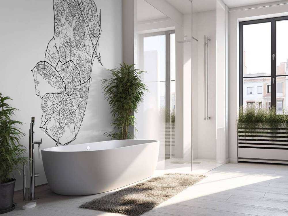 Plattegrond van Amersfoort, wit