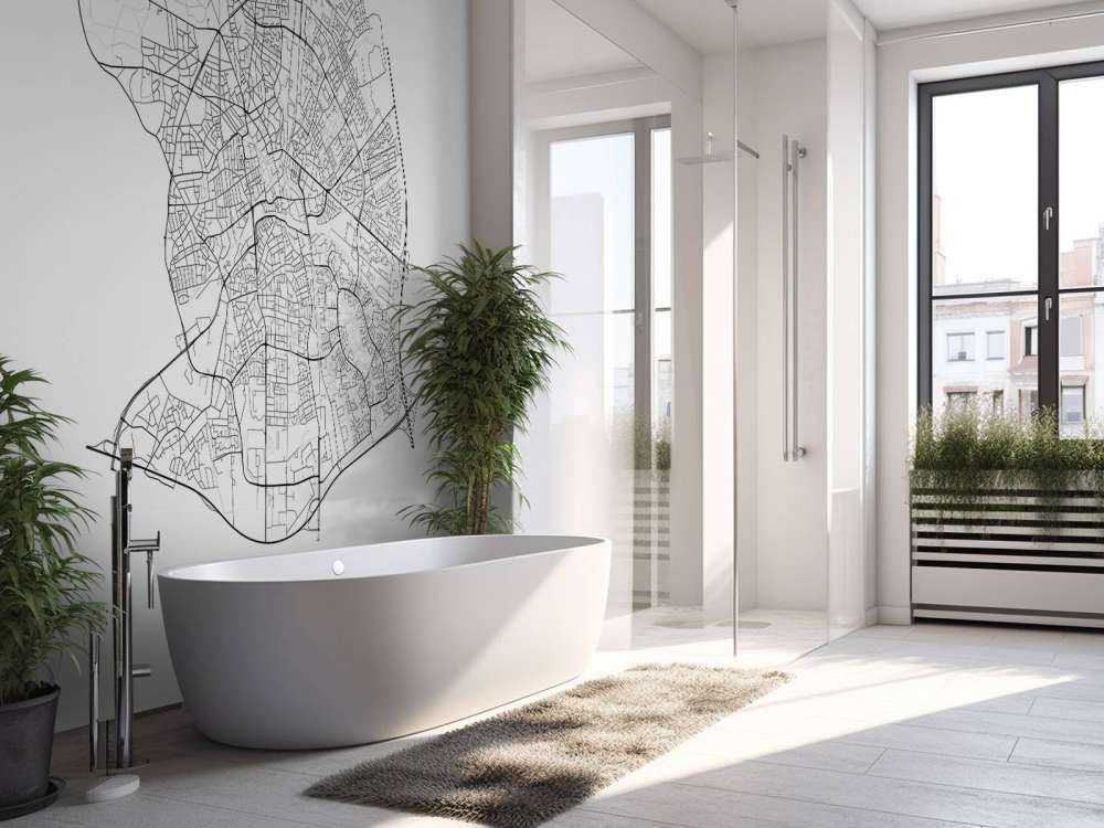 Plattegrond van Apeldoorn, wit