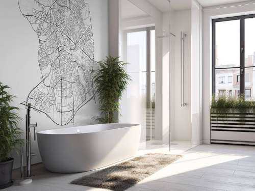 Plattegrond van Apeldoorn, wit