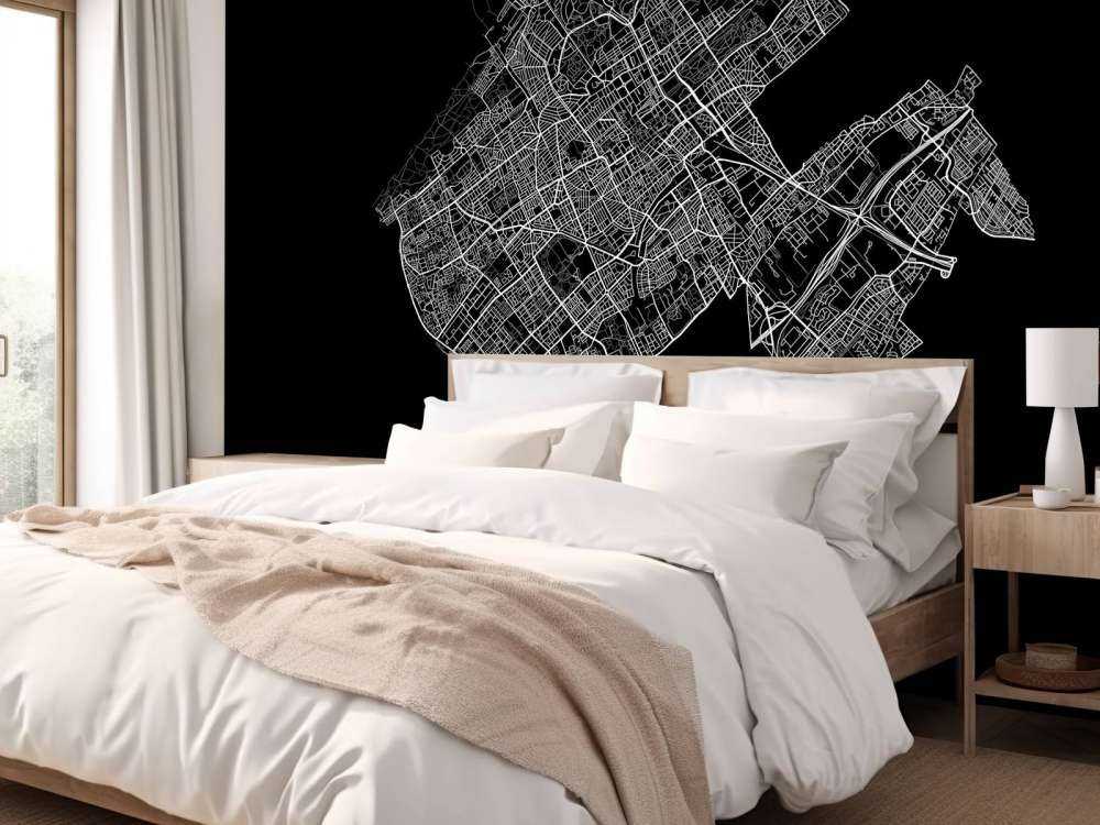 Plattegrond van Den Haag, zwart