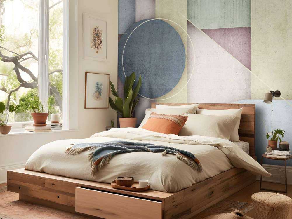 Zacht geometrisch pastelspel