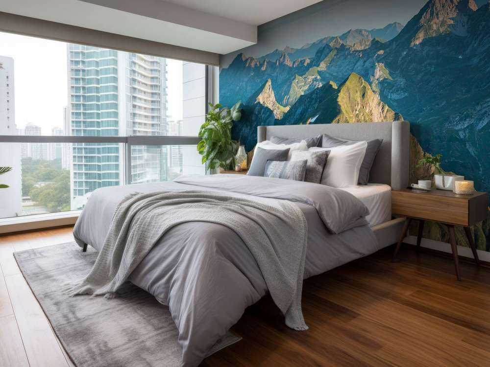 Zomergloed over bergkam