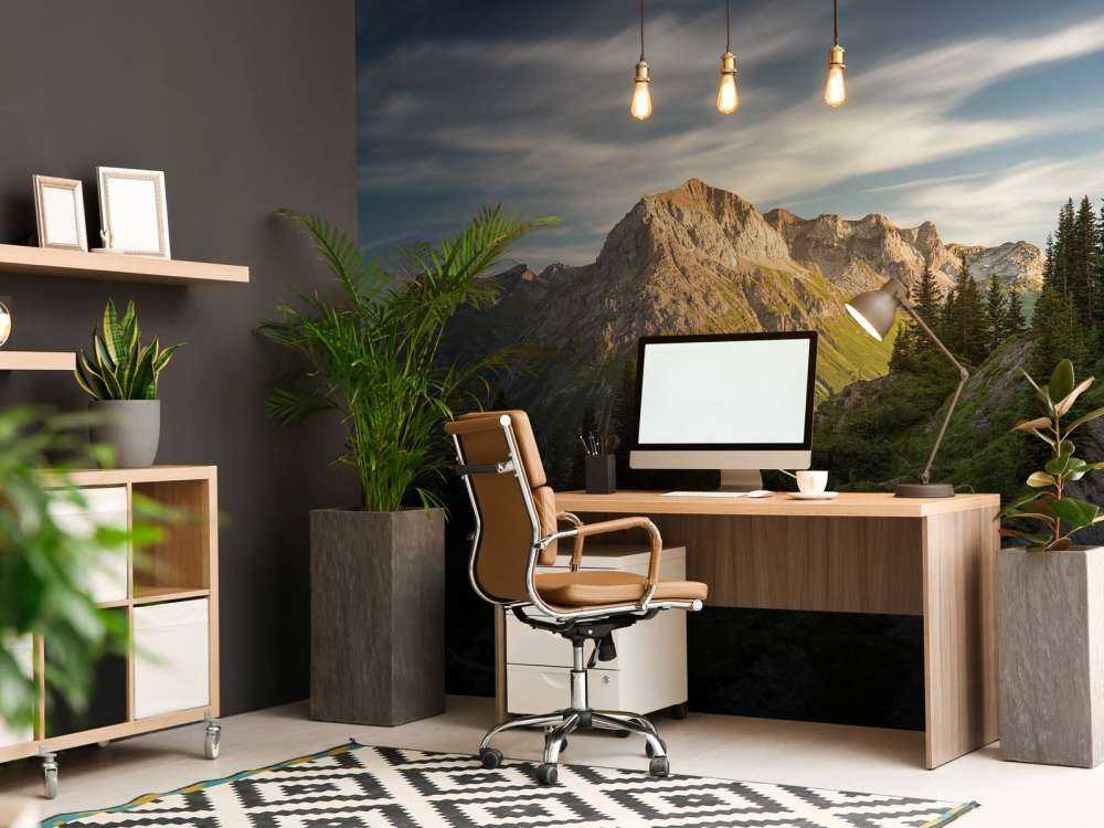 Avondzon op alpentoppen