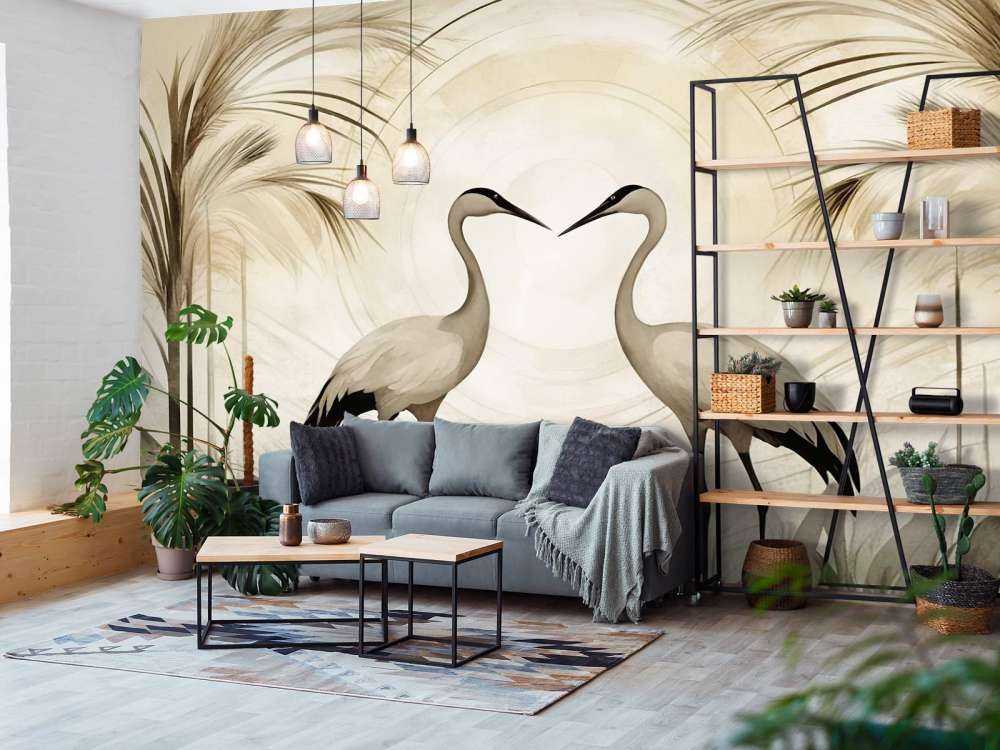 Cranes at Sunset Taupe