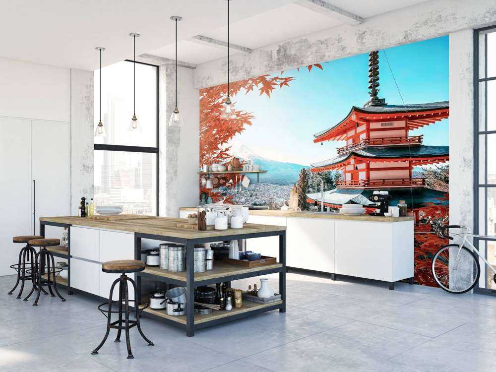 Herfstmoment bij Japanse pagode