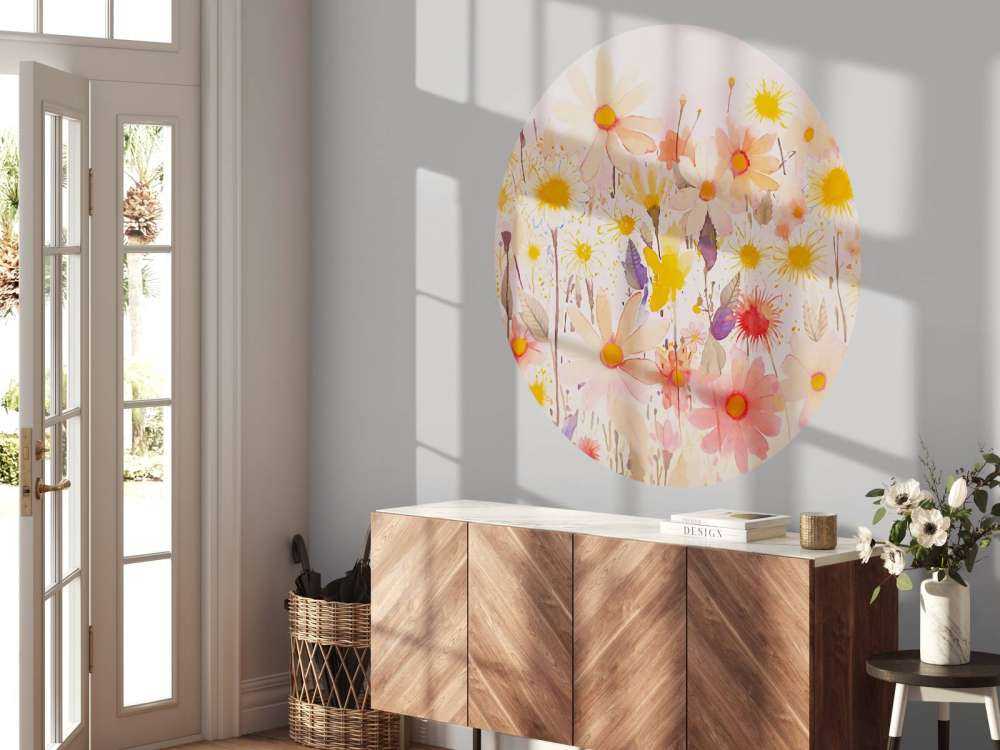 Whimsical Summer Meadow With Wildflowers
