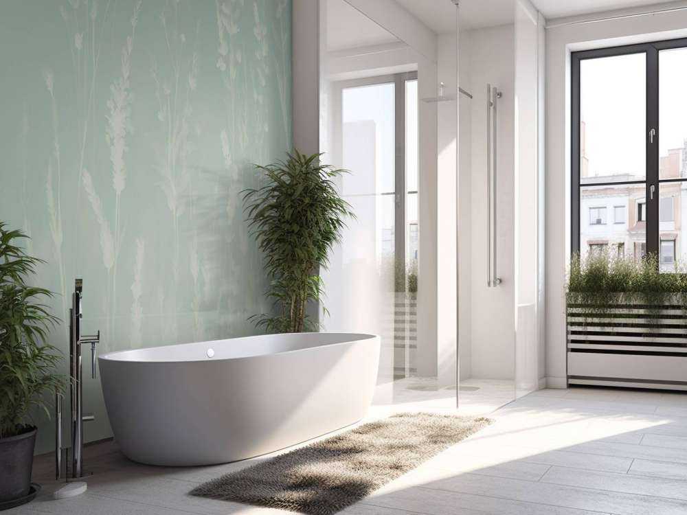 Lavender Glade Seamless Mint Green