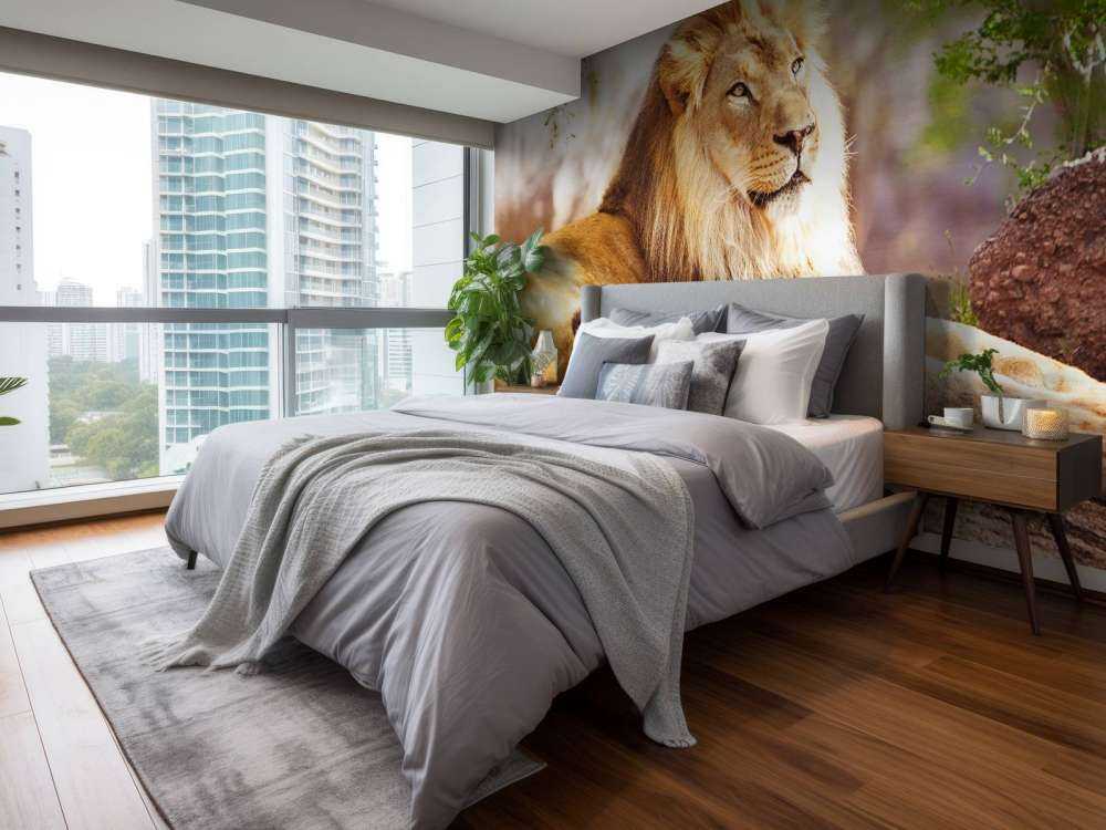 Prachtige Afrikaanse leeuw in de zon