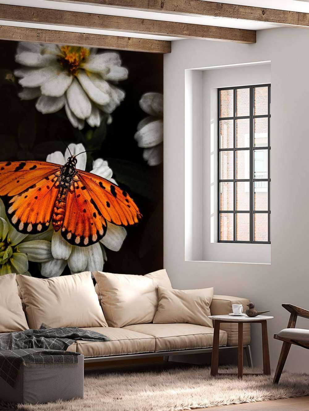 Monarchvlinder op een bloem