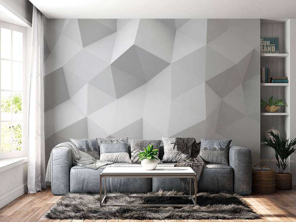 Wit veelhoekig geometrisch oppervlak