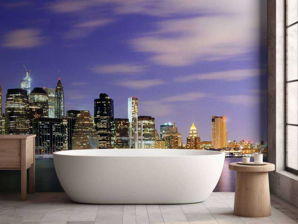 Lower Manhattan in de avond