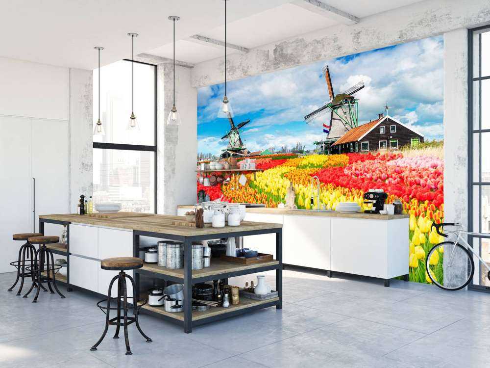 Kleurrijke tulpen creatie