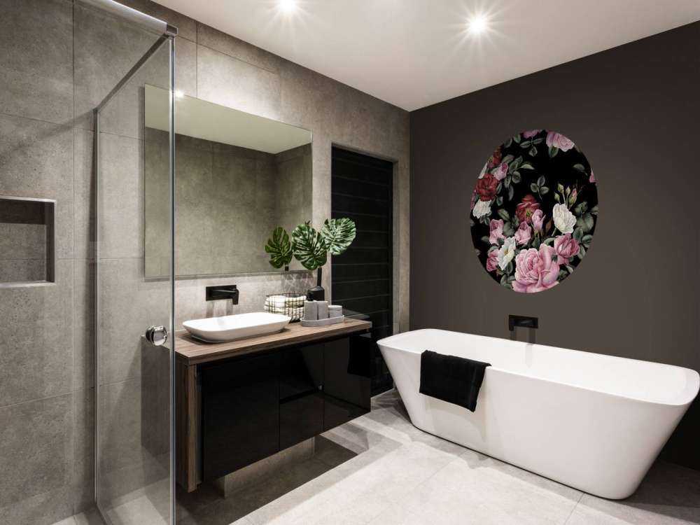 Rozen print met donkere achtergrond