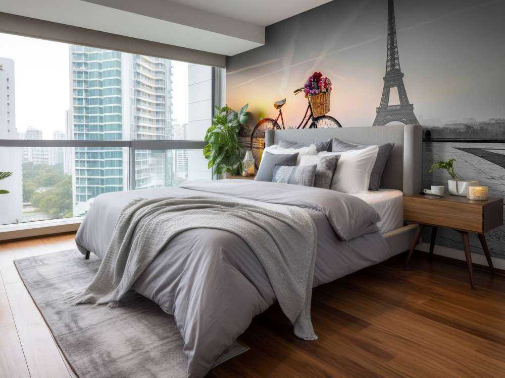 Zonsondergang bij Eiffeltoren