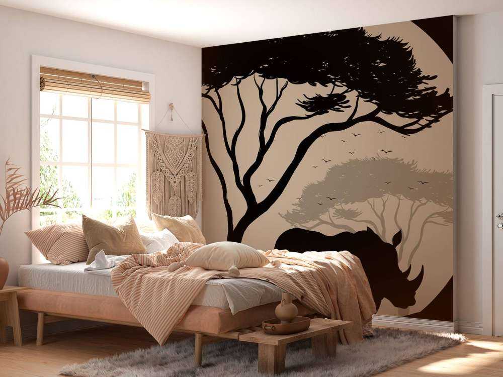 Silhouette van een neushoorn